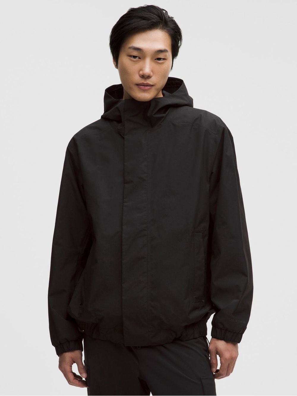 lululemon Men’s Waterproof Cinch-Hem Jacket (Medium, Black)